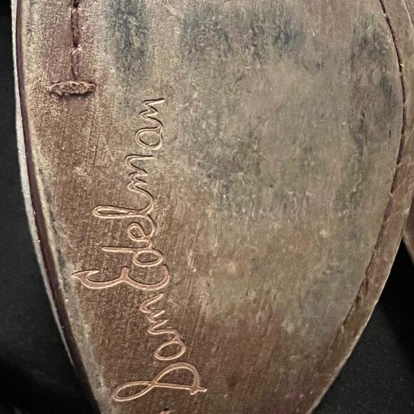 Sam Edelman boots Paige fringe bootie suede greige ankle stacked heel Sz 7.5 - Picture 10 of 13